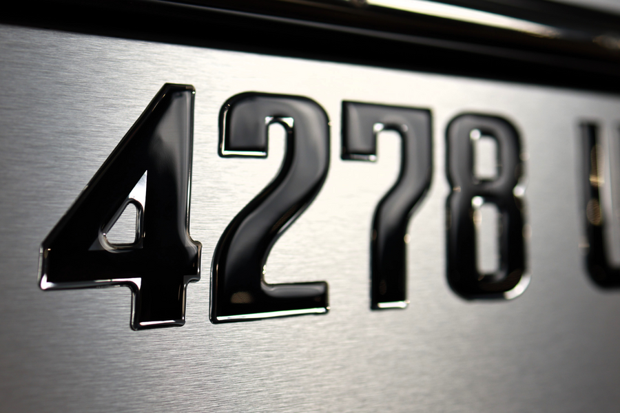 Custom Registration Numbers for Boats & Jet Skis with Domed Lettering Sleek Style