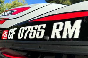 Boat & Jet Ski Registration Numbers Domed Number Domed Lettering